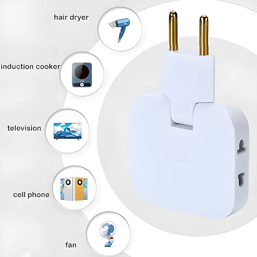 Rotating EU Plug Extender Electronics