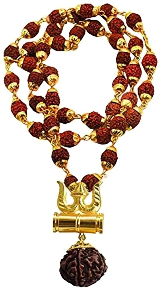Rudraksha Chain with Trishul Pendant