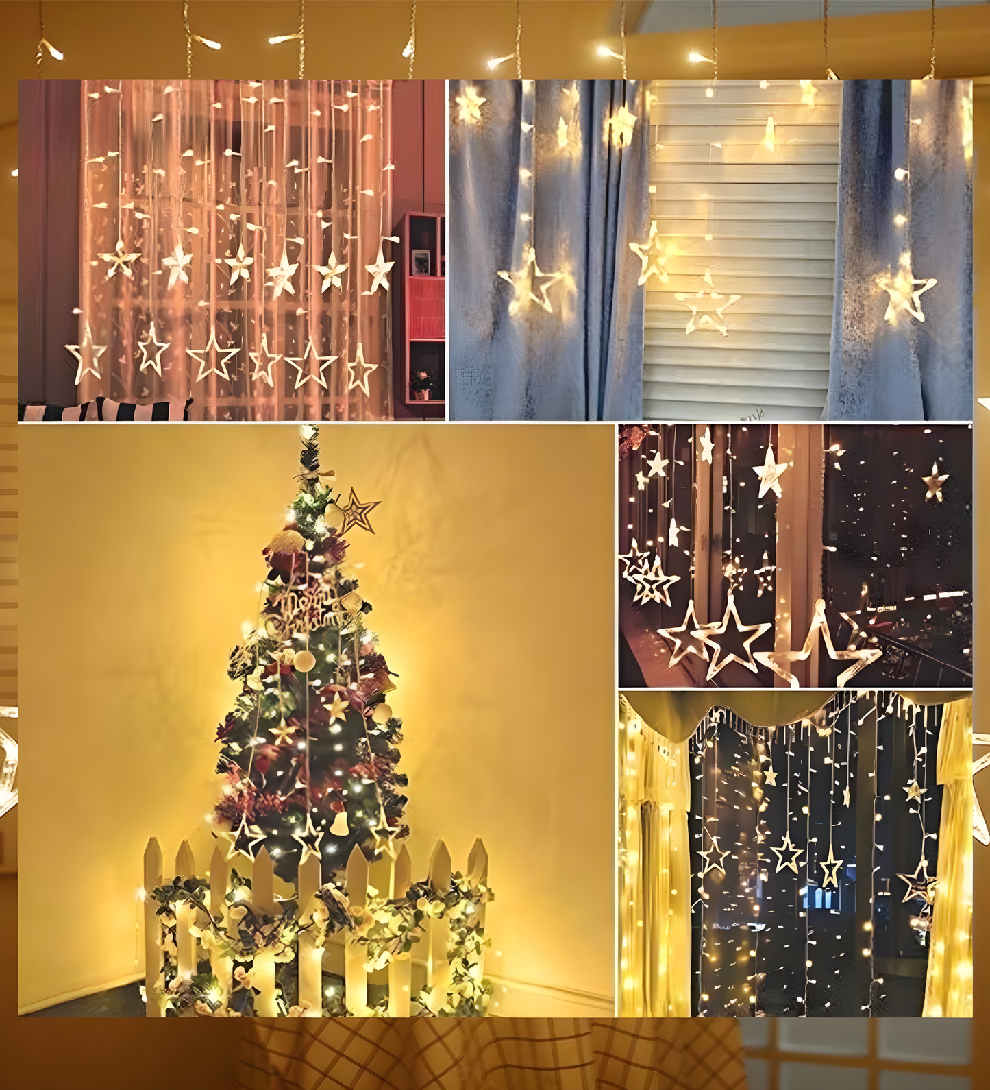 Serial String Star Lights for Decoration