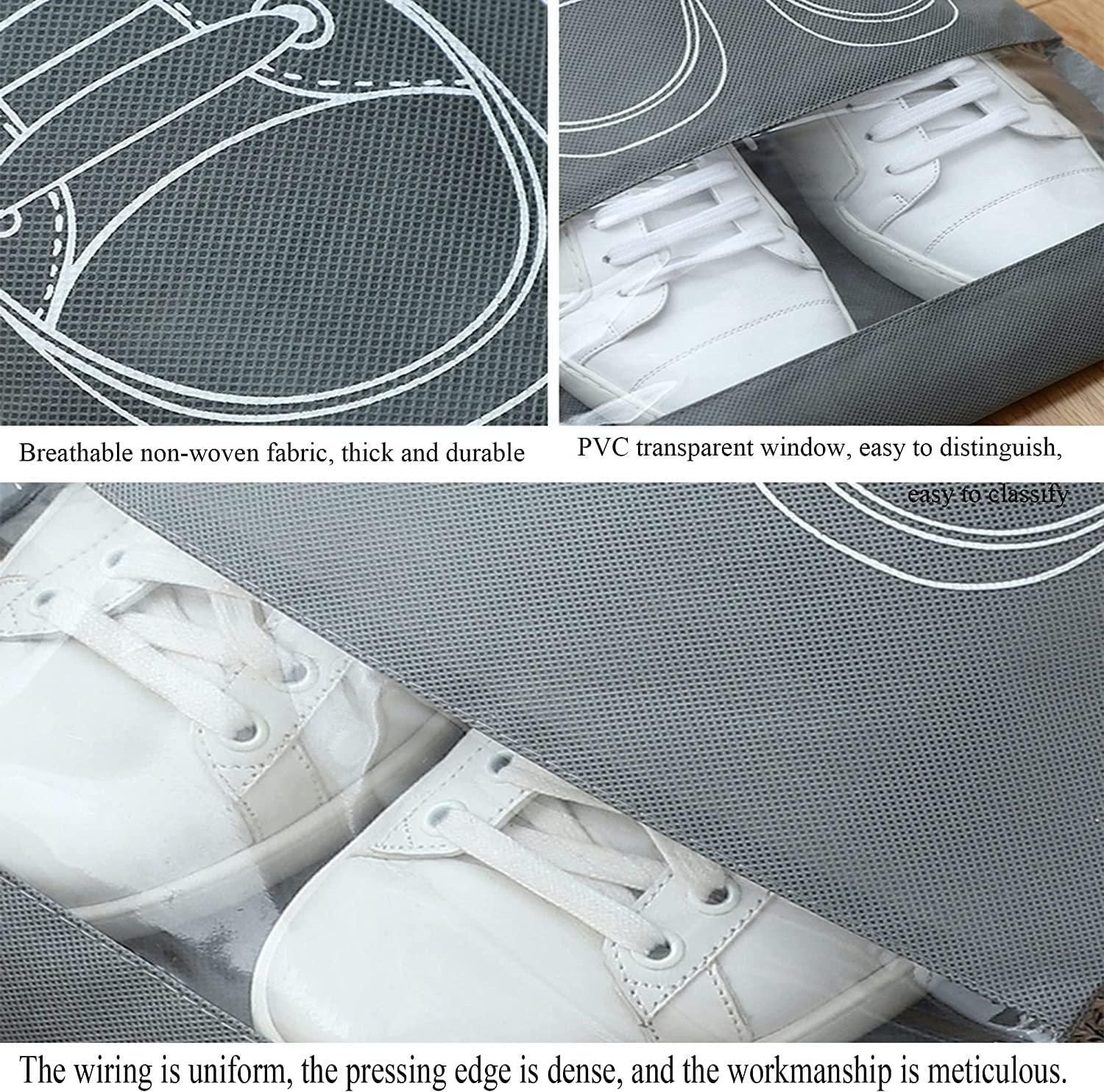 Shoe Bag Transparent Window Portable Travel Dust Proof Shoe Bags