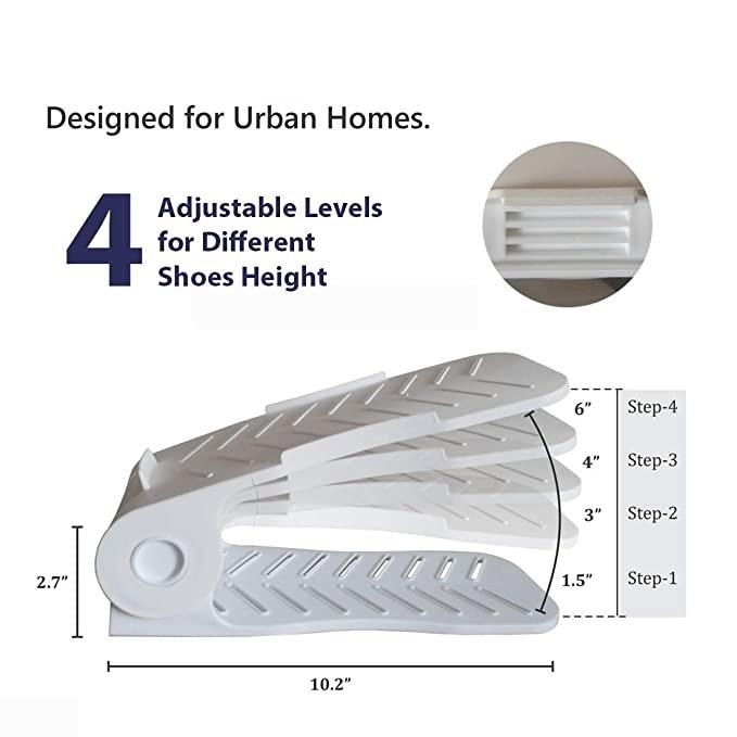 Shoe Organizer The Adjustable Shoe Rack Space Saver (6 pac)