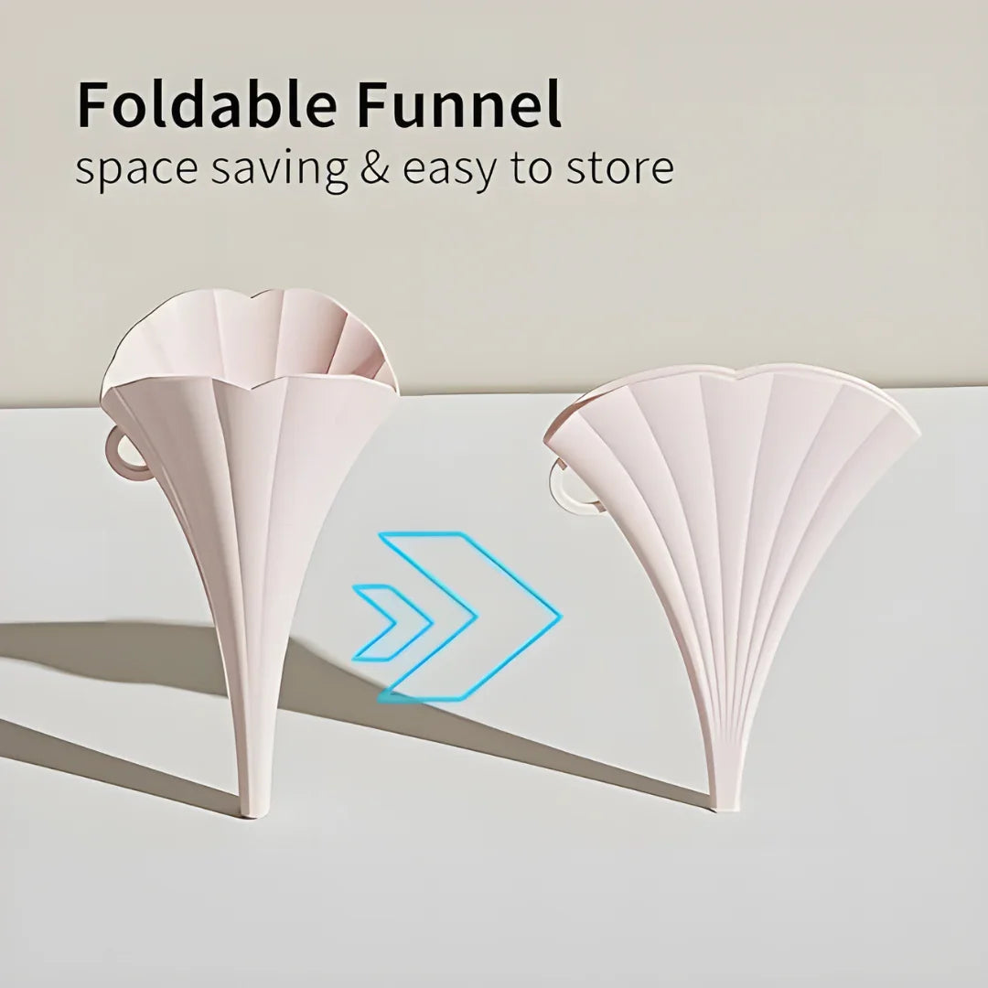 Silicone Folding Funnel With Supporter Pack of 2