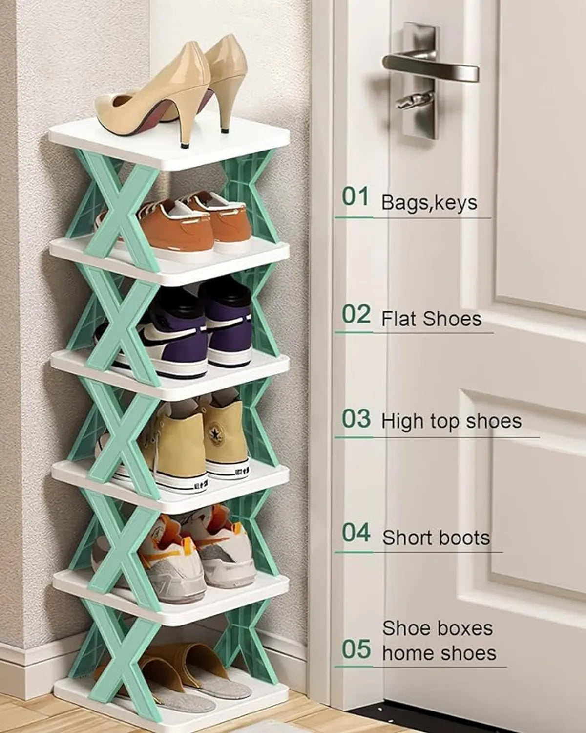 Smart Foldable Shoes Tier Shoe Rack 6 Layer