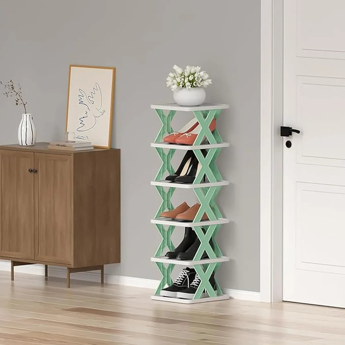 Smart Foldable Shoes Tier Shoe Rack 6 Layer