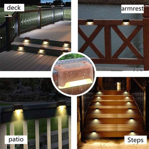 Solar Deck Lights Outdoor Combo (Pack of 4)