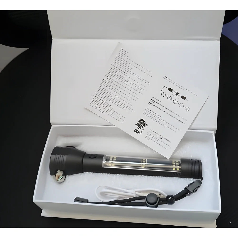 Solar Powered Emergency Flashlight