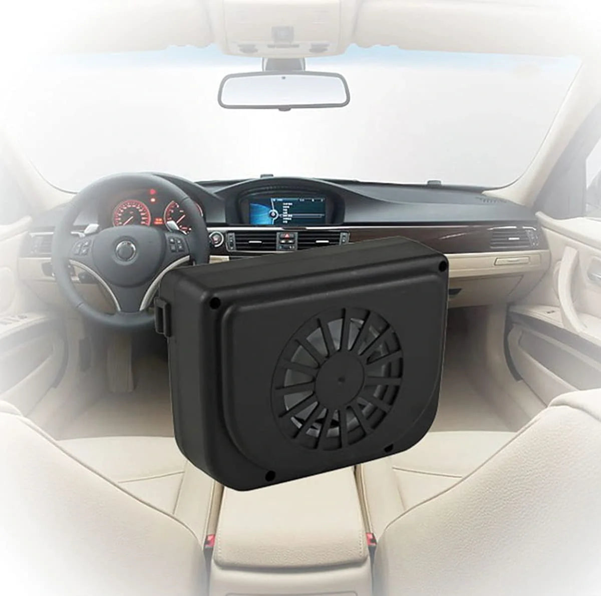 Solar Sun Power Car Auto Air Vent Cool Fan car accessories