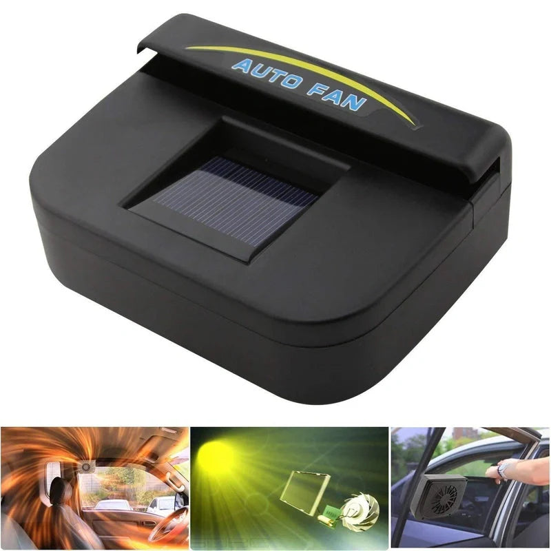Solar Sun Power Car Auto Air Vent Cool Fan car accessories