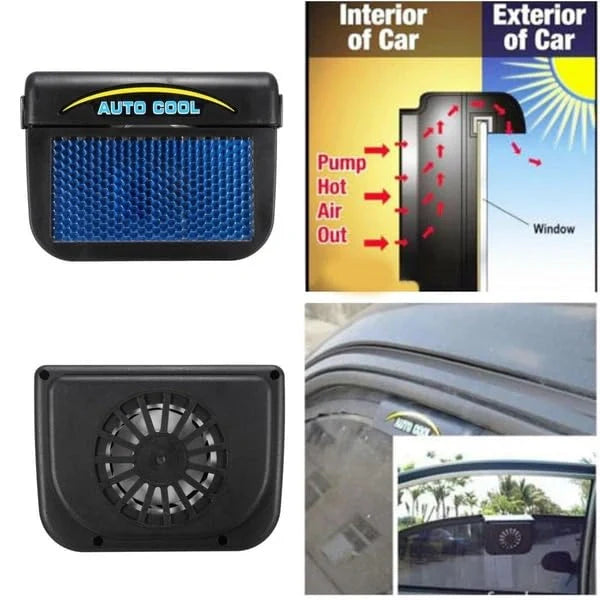 Solar Sun Power Car Auto Air Vent Cool Fan car accessories