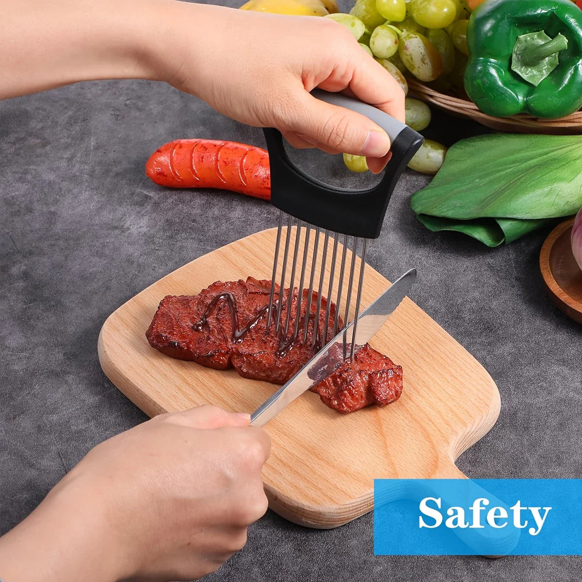 Stainless Steel Cutting Kitchen Slicer Holder (Pack of 2) Kitchenware