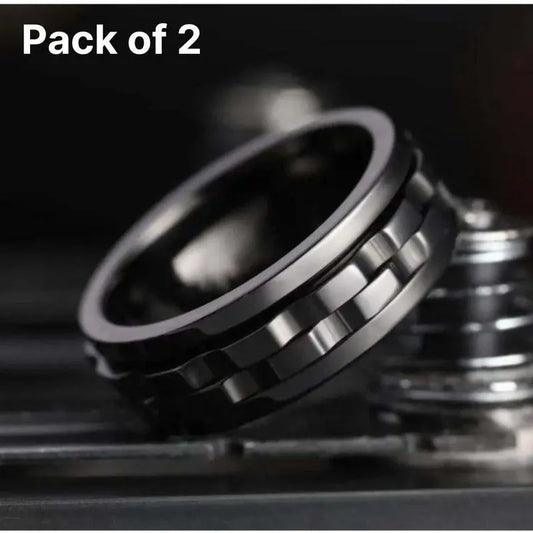 Stainless Steel Ring For Men (Pack of 2) jewelry