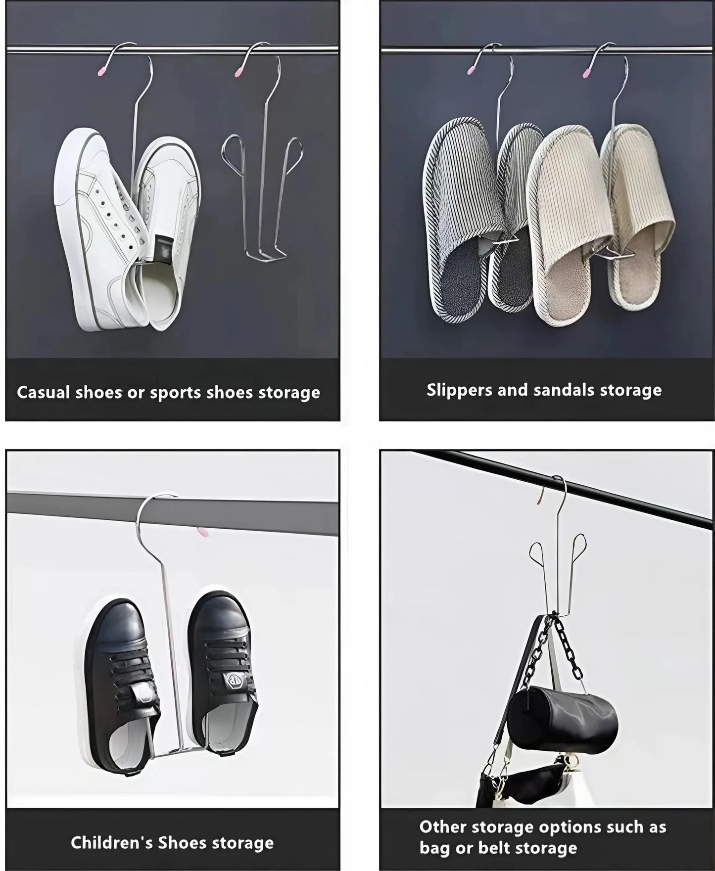 Stainless Steel Shoe Hangers (3 Pack)