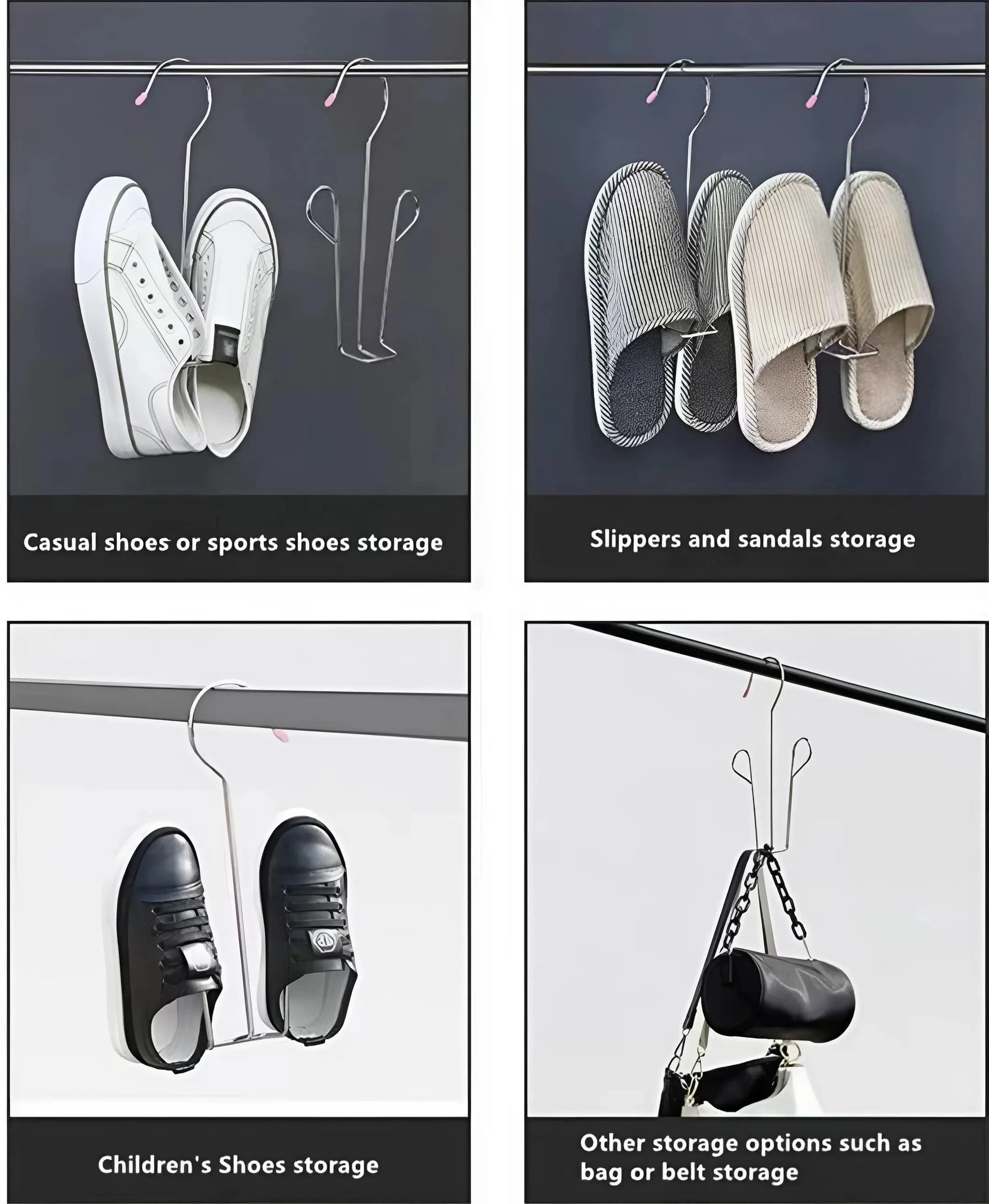Stainless Steel Shoe Hangers (3 Pack)