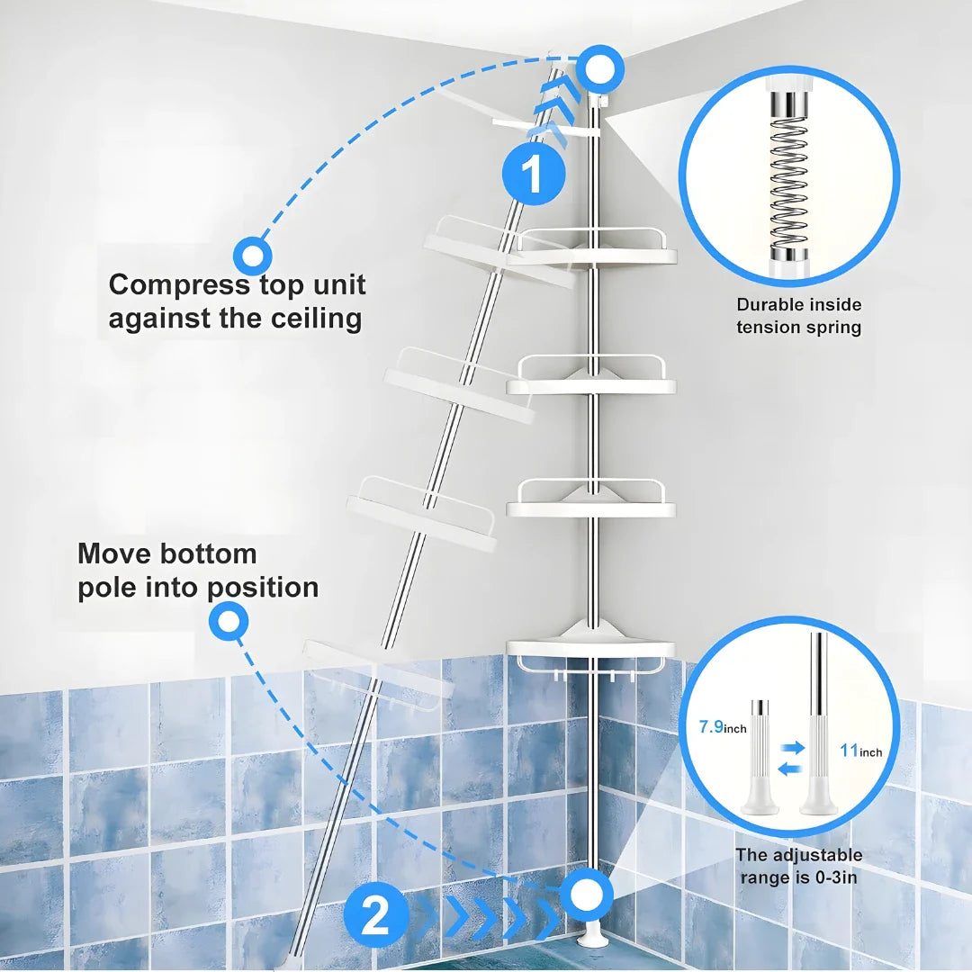 Stainless Steel Tripod Storage Rack/Shelf
