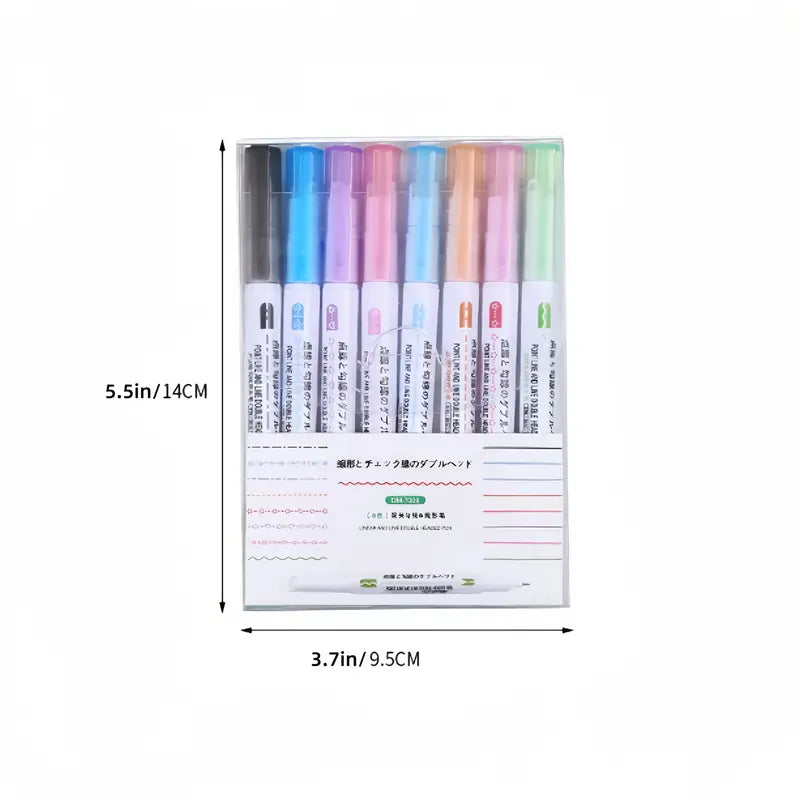 Stamp Pen Liner Pen Roller Type 6 Design and Pack of 6 Color 6 kids activiy