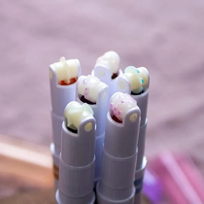 Stamp Pen Liner Pen Roller Type 6 Design and Pack of 6 Color 6 kids activiy