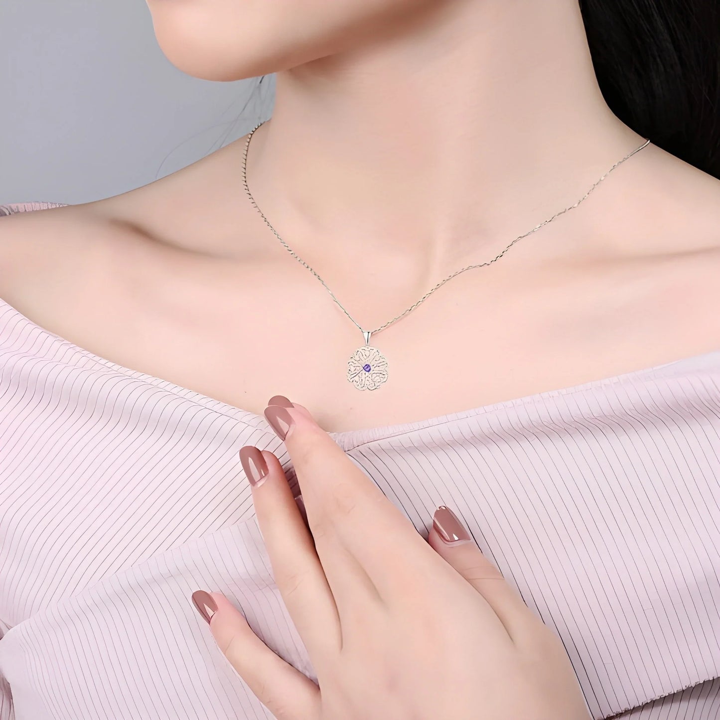 Sterling Silver Birthstone Pendant