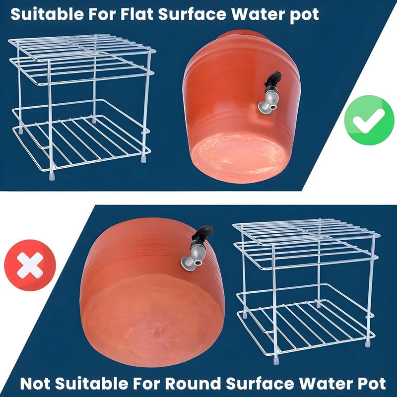 Sturdy Steel Matka Stand with Free Tray Home & Kitchen