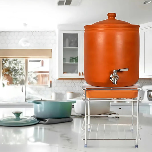 Sturdy Steel Matka Stand with Free Tray Home & Kitchen