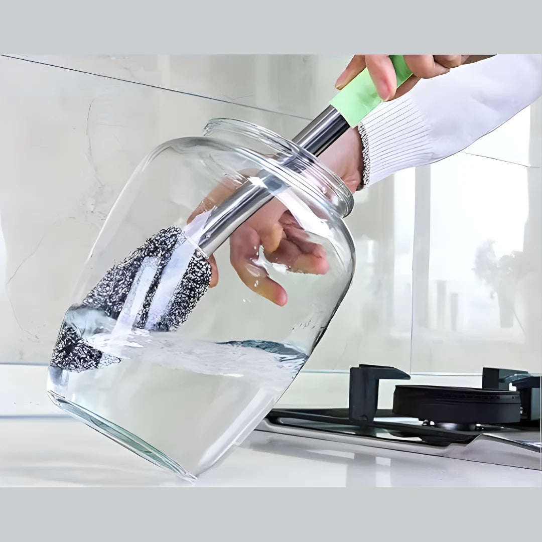 Bottle Jar Toilet Cleaner Brush Scrubber