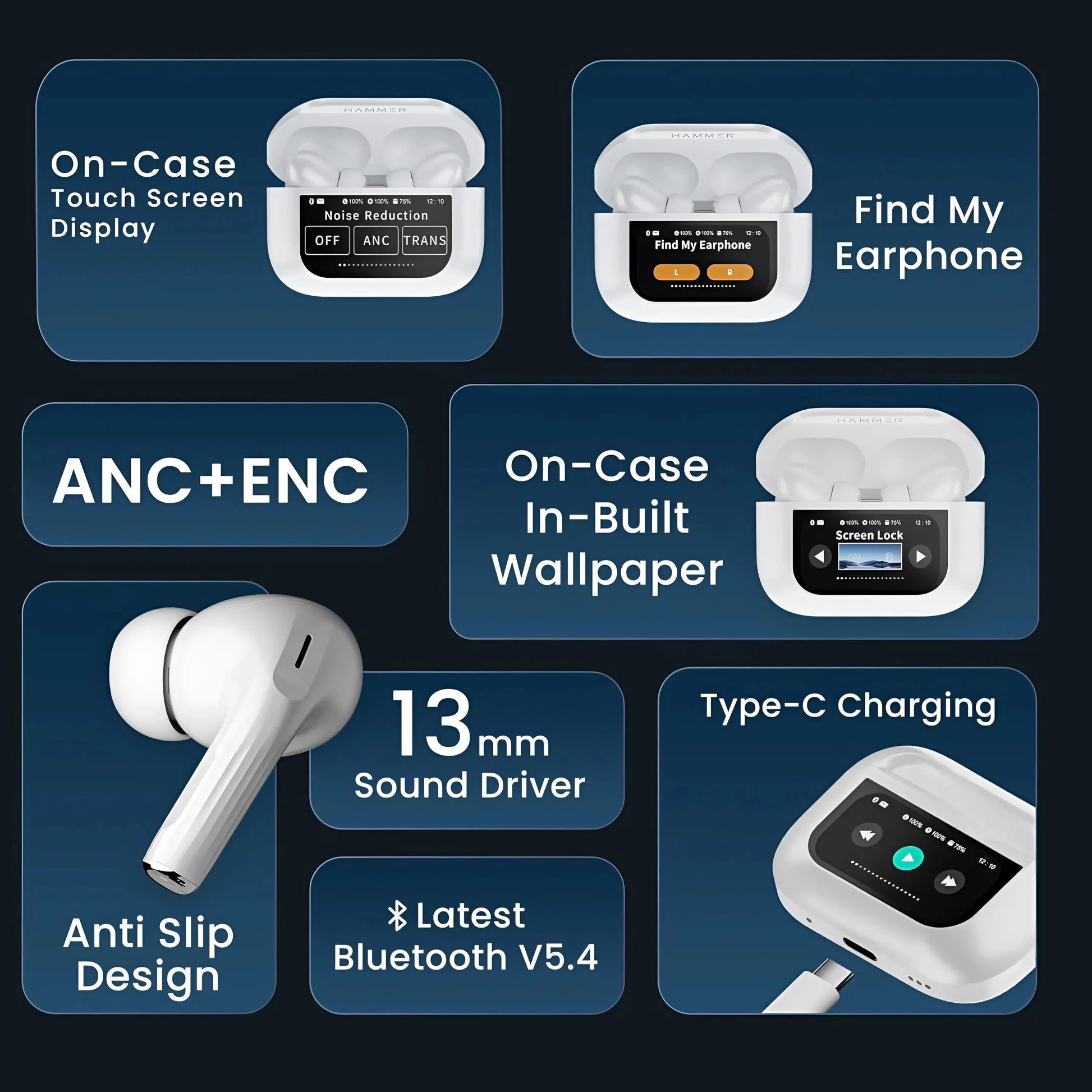 Touchscreen TWS Earbuds Pro Electronics