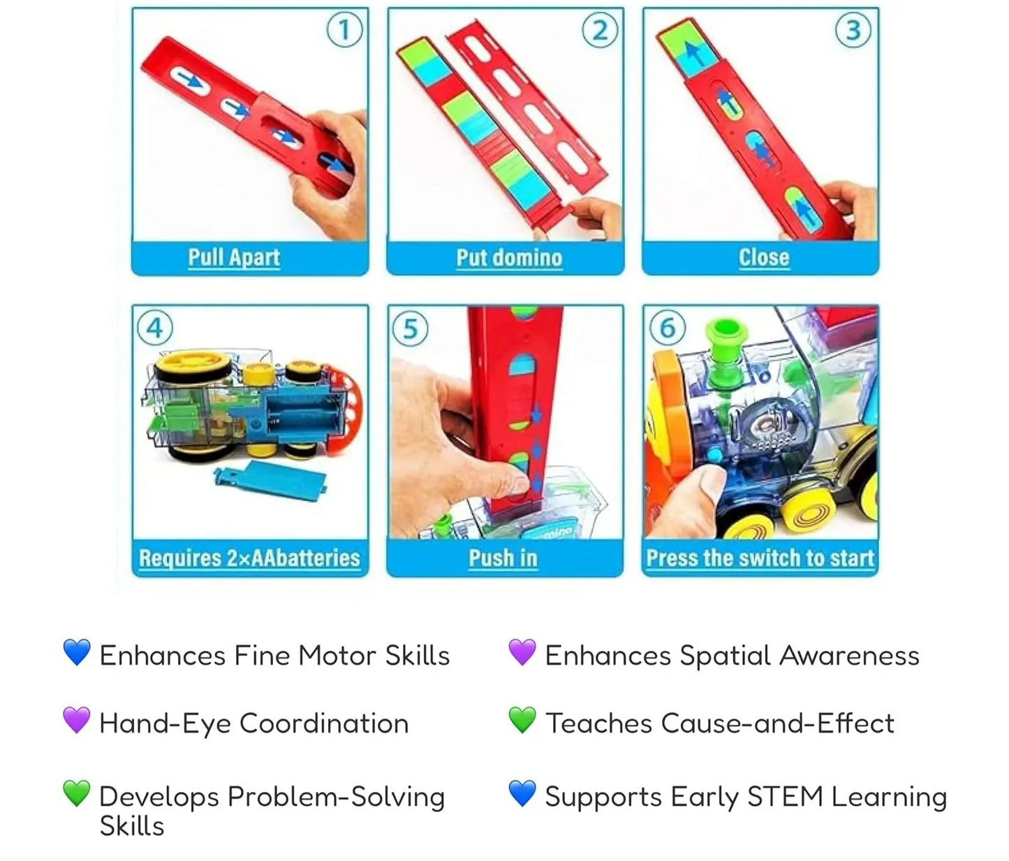 Train Toy Domino Set