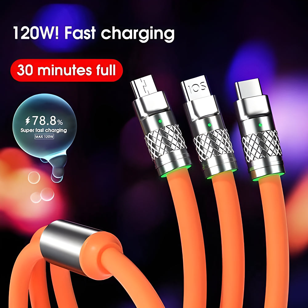 3-in-1 Retractable Charging Cable