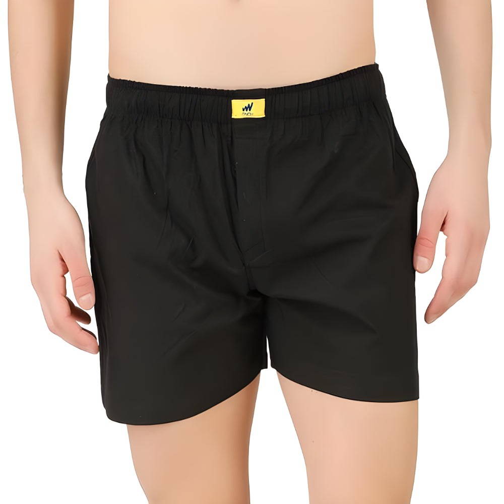 Black Cotton Comfort Boxer