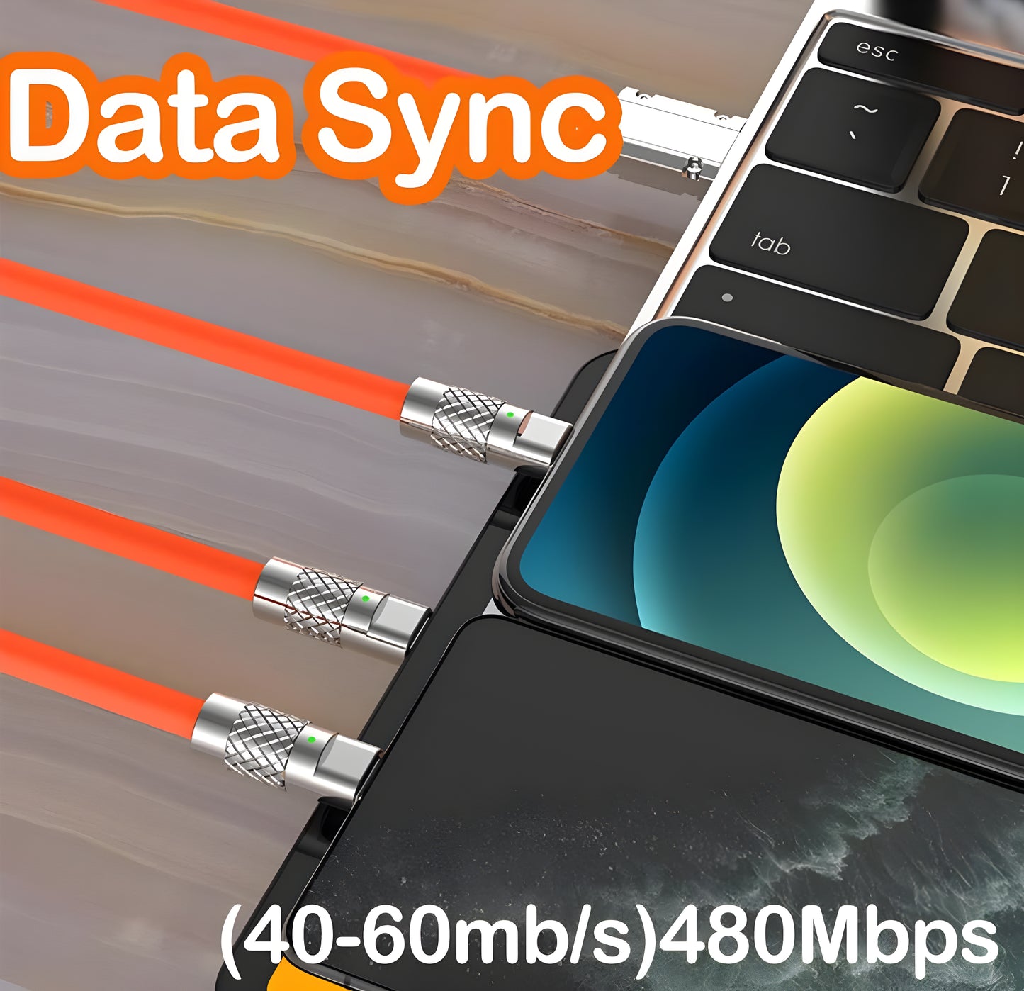 3-in-1 Retractable Charging Cable