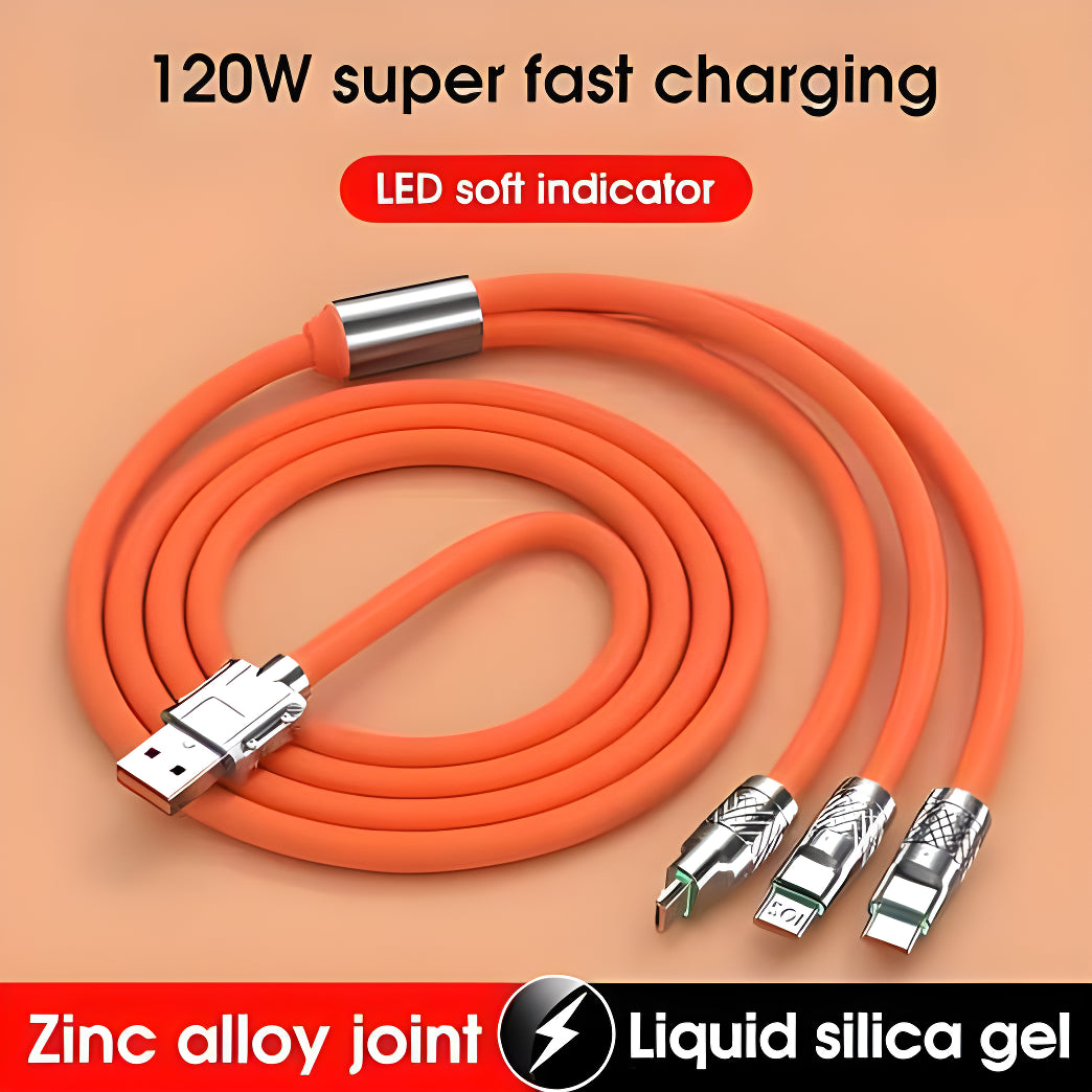 3-in-1 Retractable Charging Cable