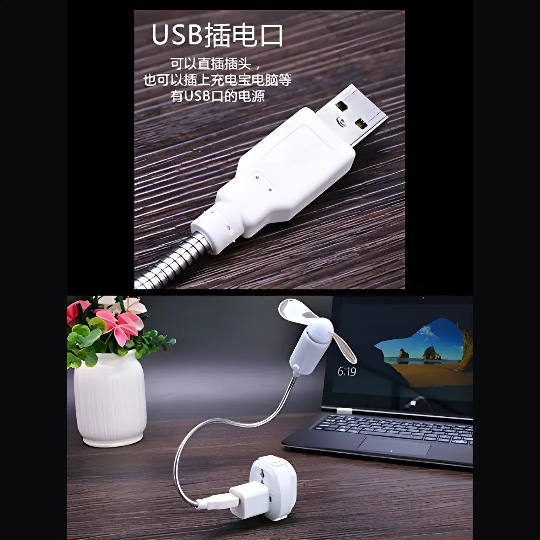USB LED Fan with Programmable CD Customized Message