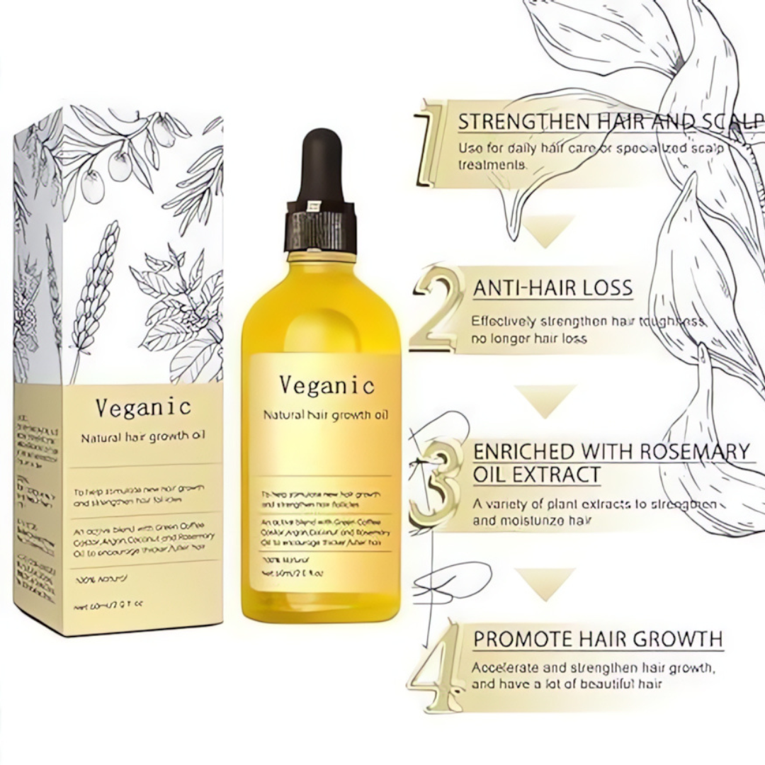 Vegan Natural Hair Growth Oil (Pack of 2)