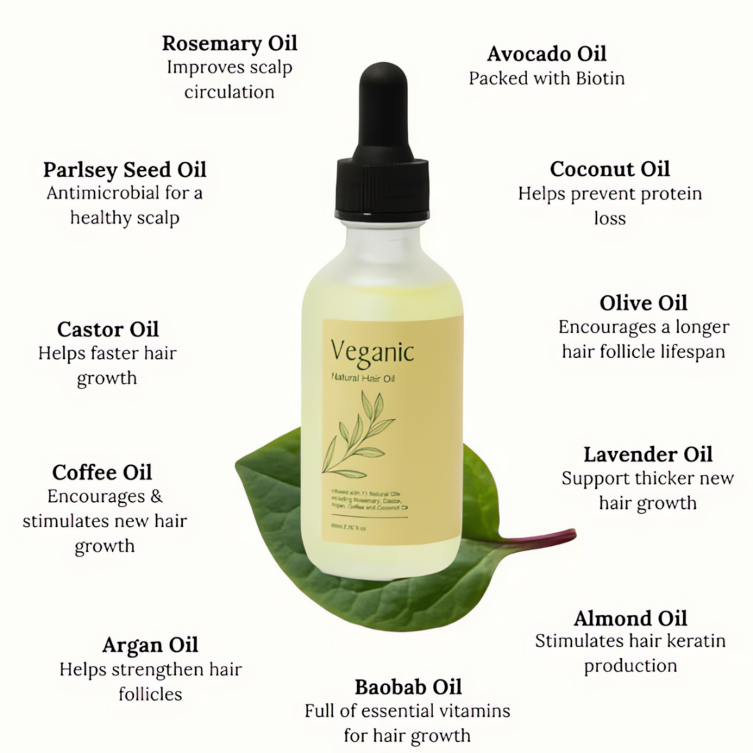 Vegan Natural Hair Growth Oil (Pack of 2)