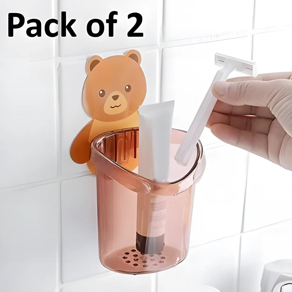 Wall Mount Toothbrush Holder (2 Pack)