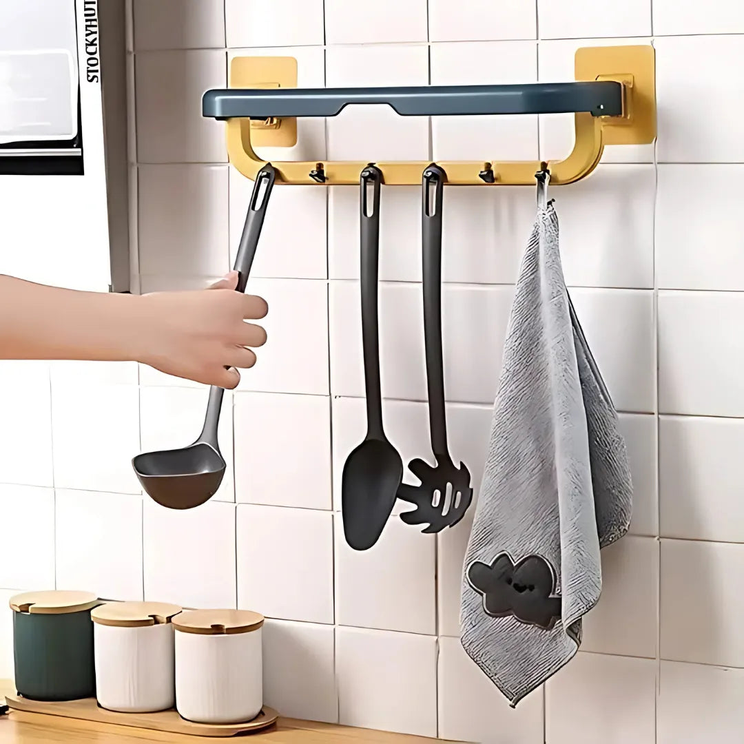 Wall Mounted Towel Holder with Hook