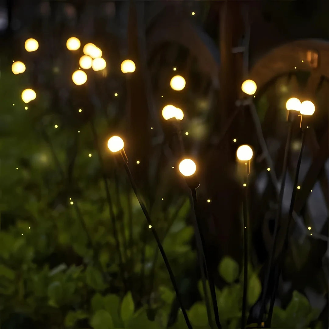 Waterproof Solar Powered Firefly Garden Lights (set of 2) lights