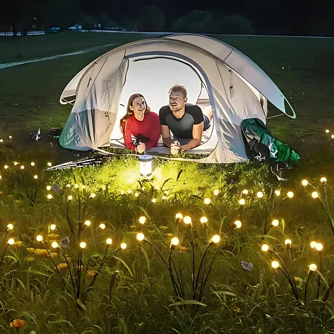 Waterproof Solar Powered Firefly Garden Lights (set of 2) lights