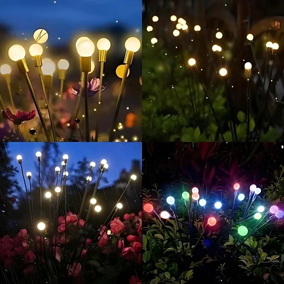 Waterproof Solar Powered Firefly Garden Lights (set of 2) lights