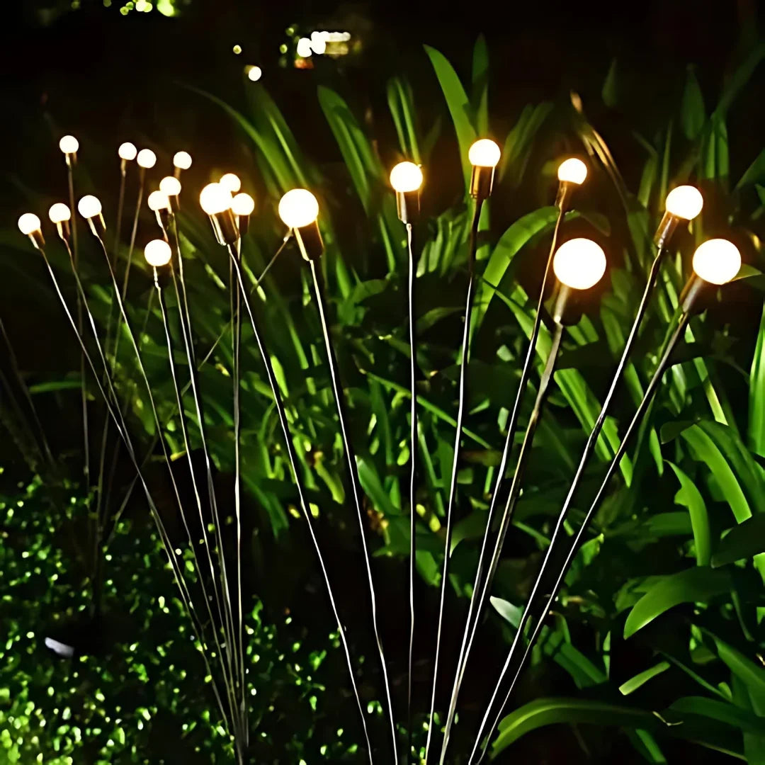 Waterproof Solar Powered Firefly Garden Lights (set of 2) lights