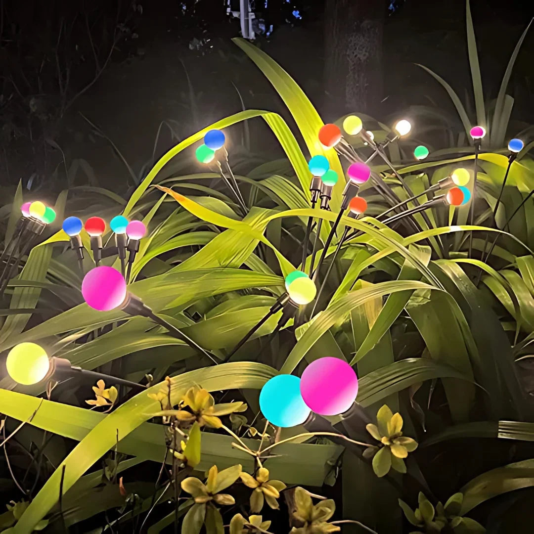Waterproof Solar Powered Firefly Garden Lights (set of 2) lights