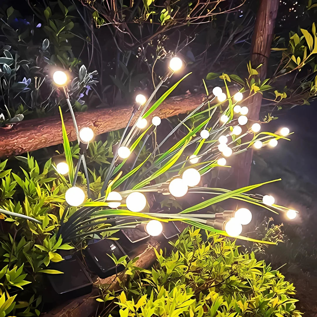 Waterproof Solar Powered Firefly Garden Lights (set of 2) lights