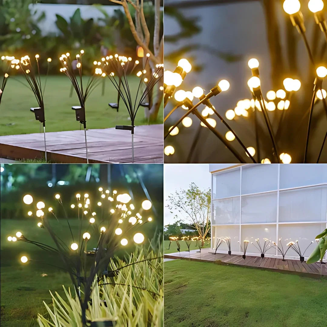 Waterproof Solar Powered Firefly Garden Lights (set of 2) lights