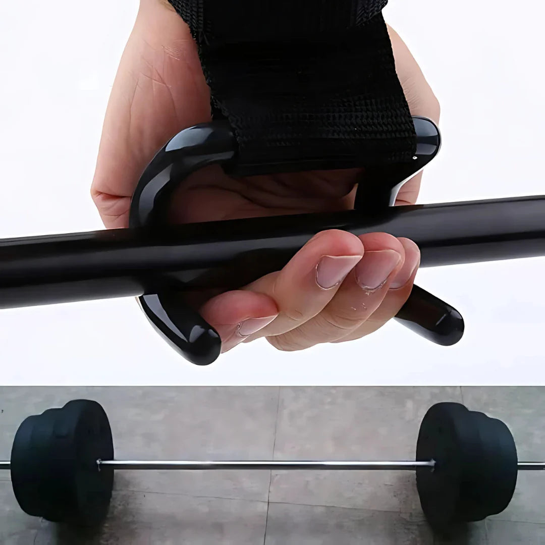 Weight Lifting Rod Hooks Wrist Support (Pair of 1)