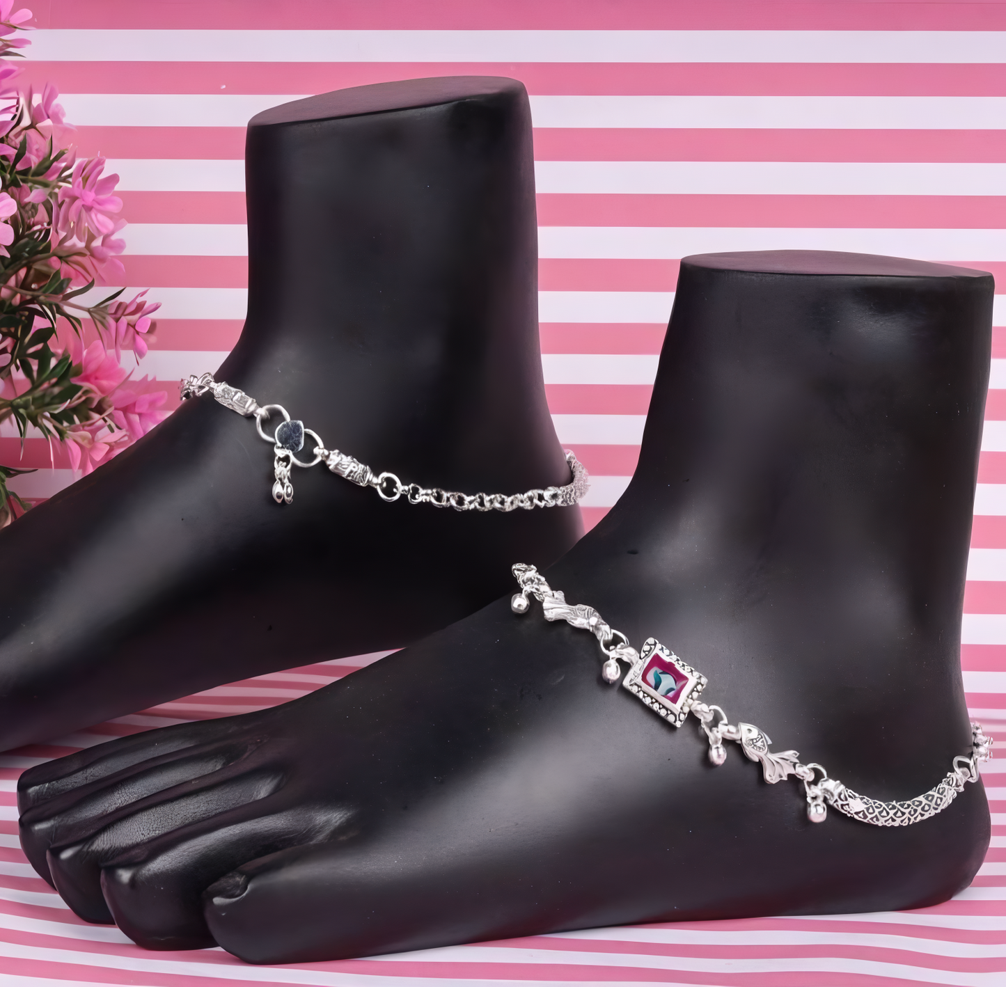 Women’s Silver Plated Anklets jewelry