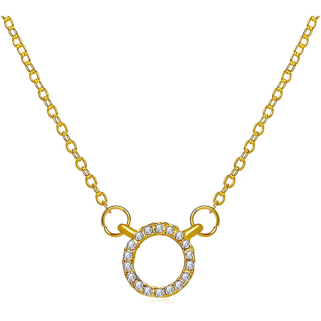 Women’s Stone Pendant with Chain Micro Plating