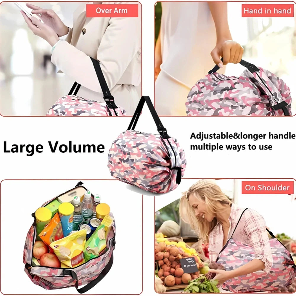 Zip Top Foldable Tote Travel Bags