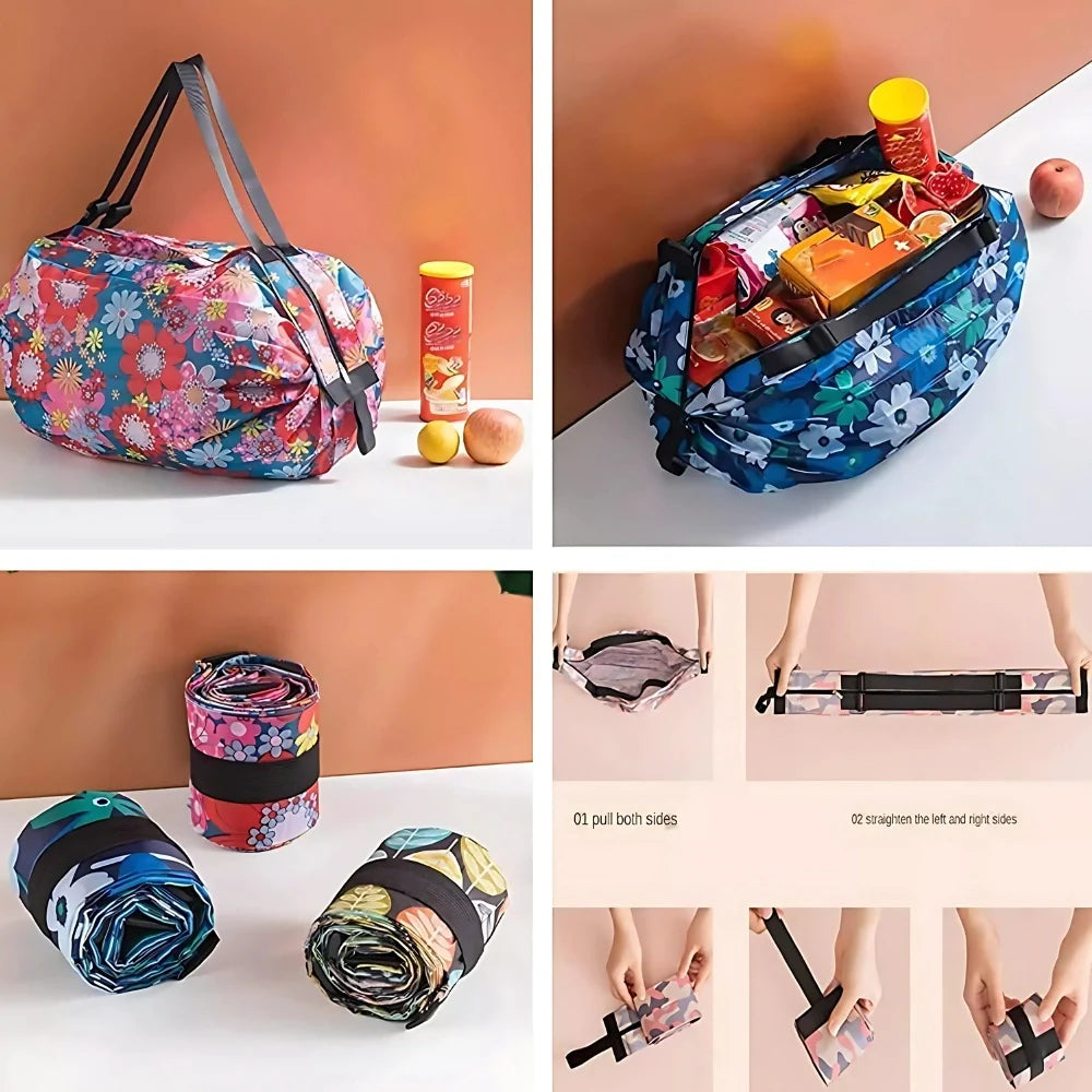 Zip Top Foldable Tote Travel Bags