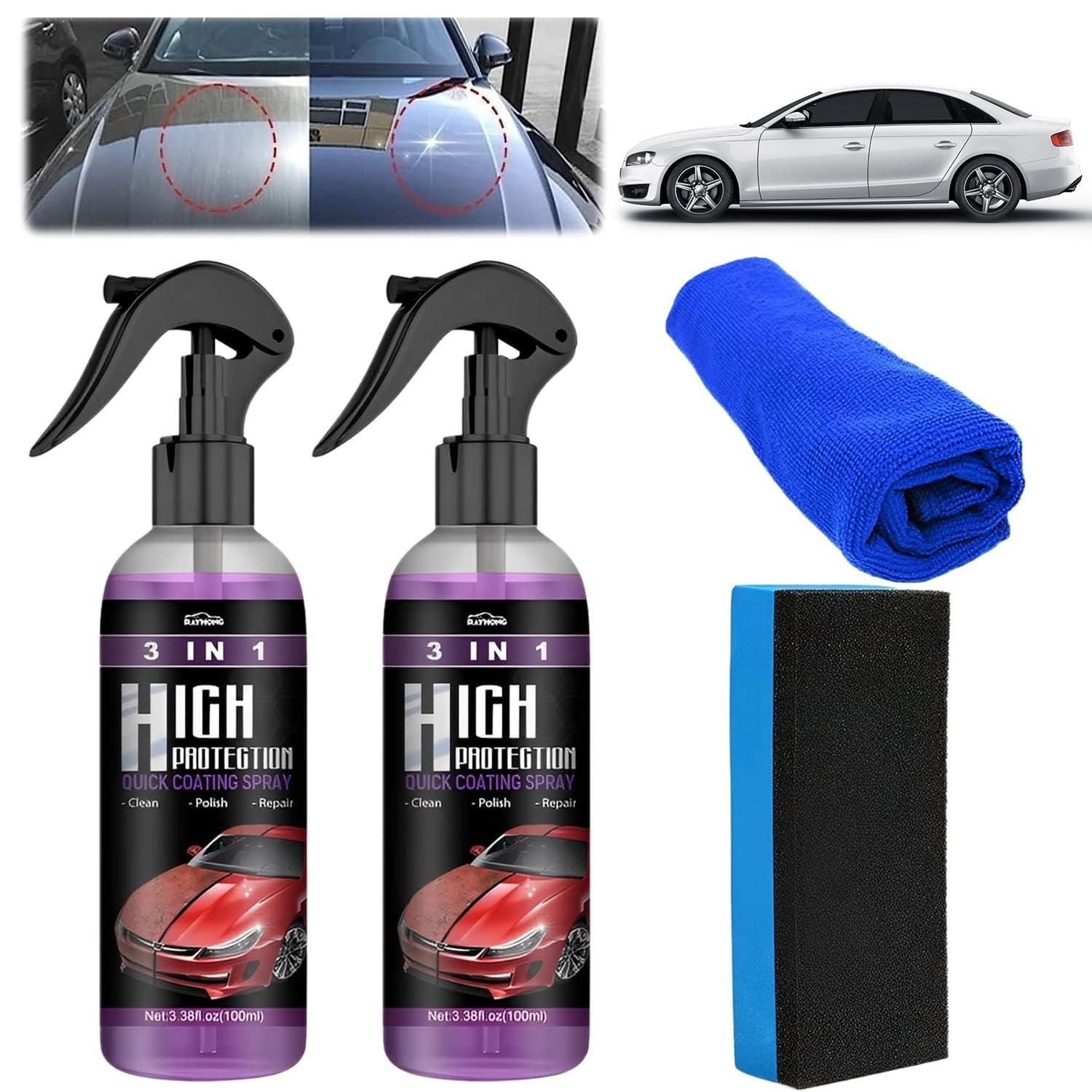 100ML 3 in 1 High Protection Quick Car Coat Ceramic Coating Spray