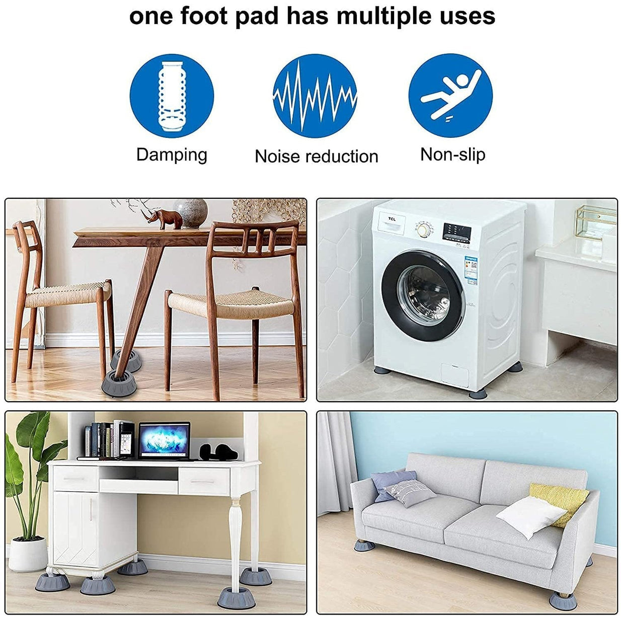 Anti-vibration Pads For Washing Machine (4 Units)