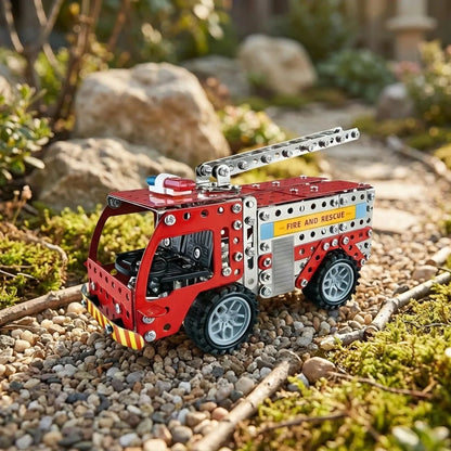 Metal Fire Truck Building Kit